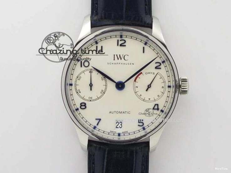 MIROTIME 0204 Unisex Portuguese Real PR RG IW500702 ZF 1:1 Best Edition On Brown Leather Strap A52010 V 7303